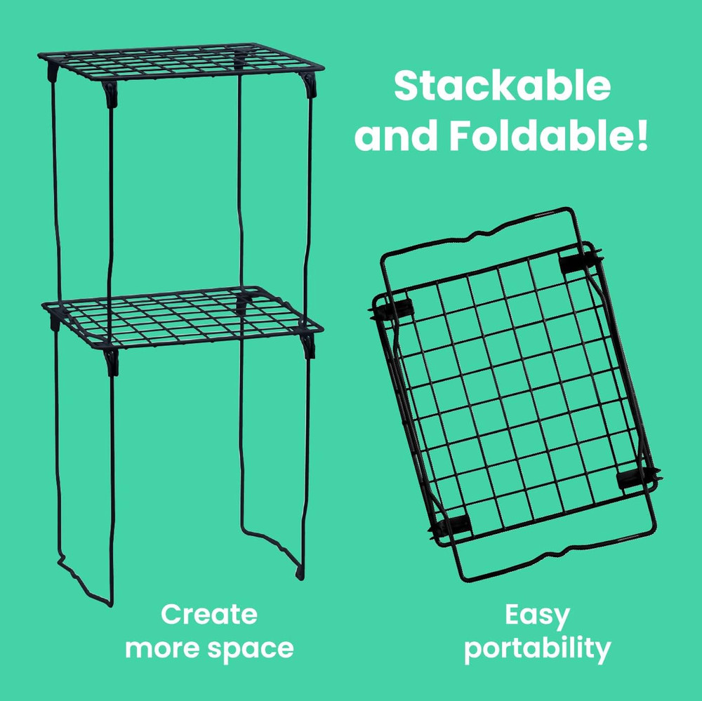 Stac-A-Shelf Locker Organizer Shelf, Stackable, Extra Tall, Fits Standard Size S
