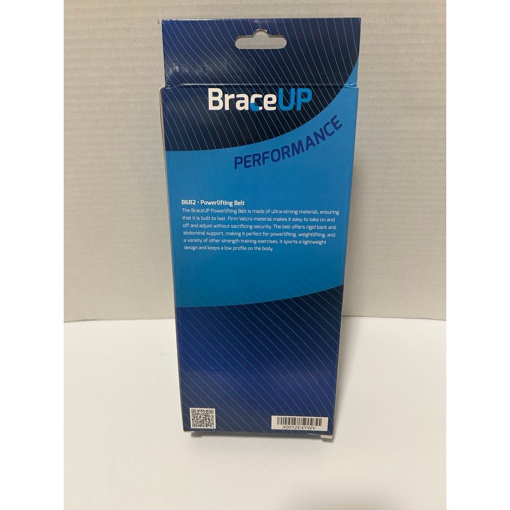 Braceup Powerlifting Belt Black Medium B682