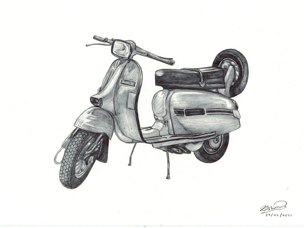 Personalised Realistic Pen Drawing: Car (see description)