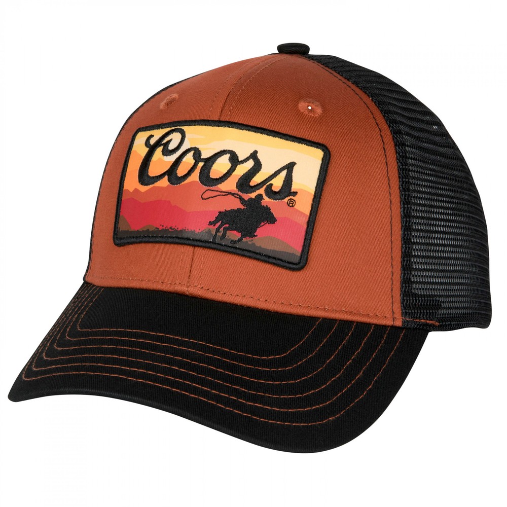 Coors Western Sunset Patch Adjustable Trucker Hat Multi-Color
