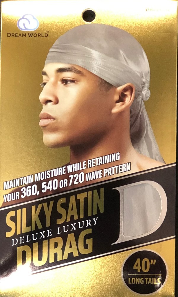 Dream World Silky Satin Durag – 40” Wave Cap Multiple Colors