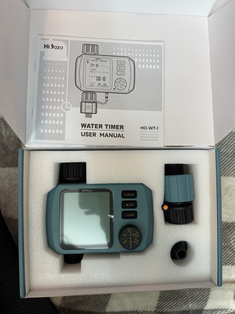 Programmable Water Timer With Flow Meter. Single Zone Sprinkler Controller .