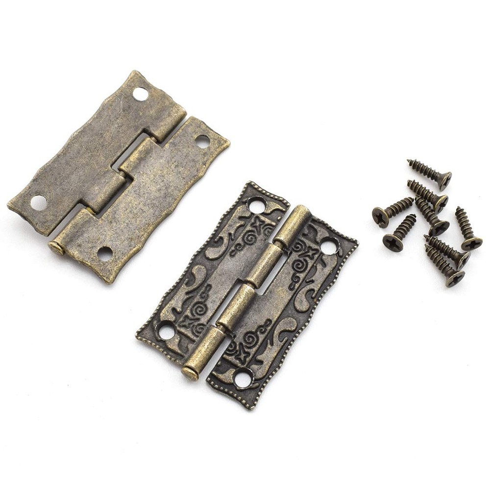SDTC Tech Antique Bronze Rectangle Right Hook Hasp Latch and Engraved