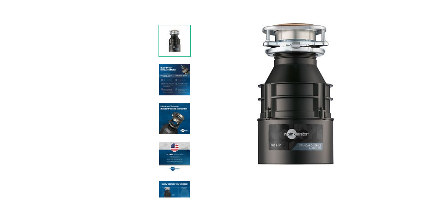 Insinkerator Badger 500 Garbage Disposal, 1/2 HP