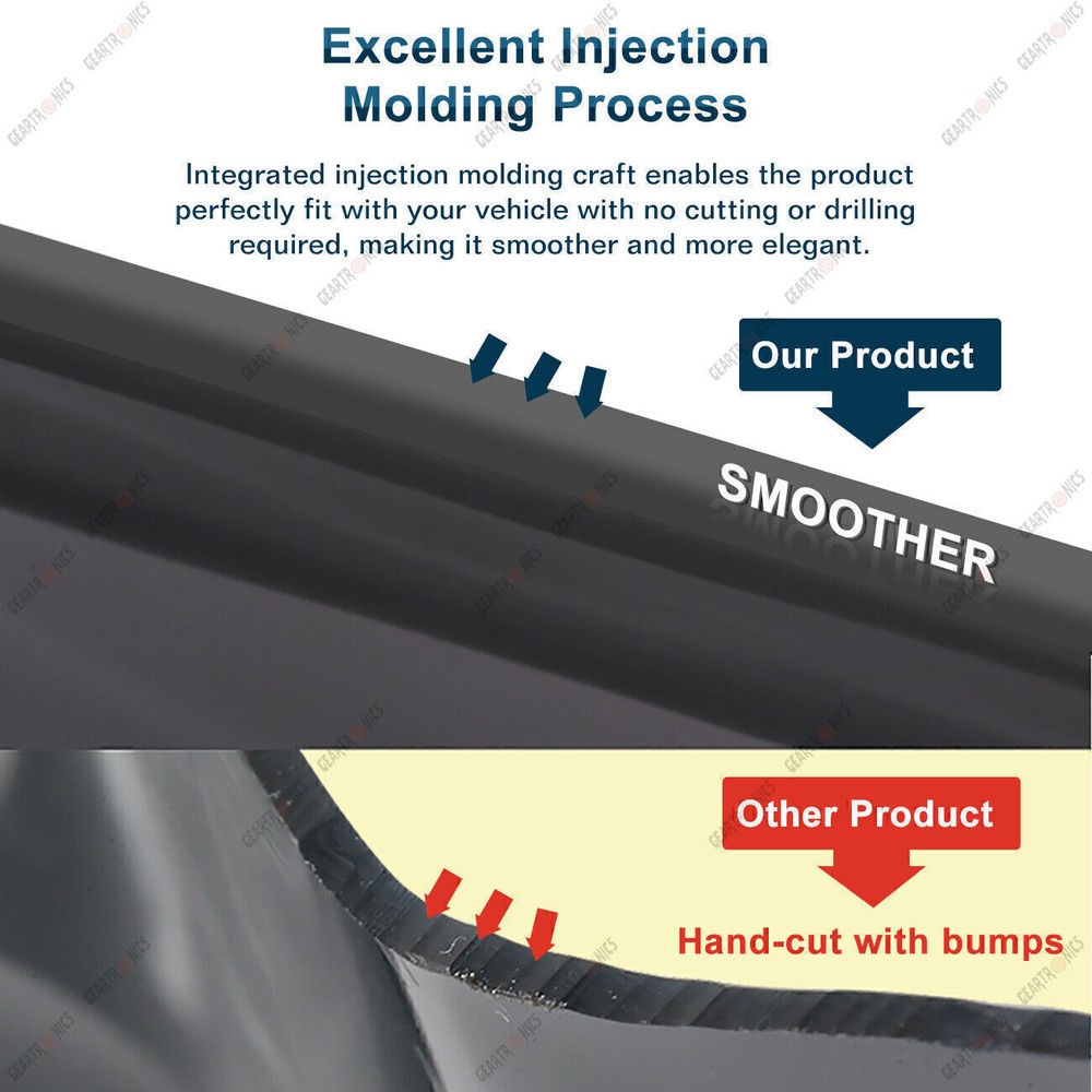 For 2014-2018 Chevy Silverado Double Cab Window Visor Vent Rain Guard Deflector