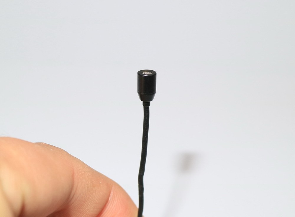 Mini Lapel Lavalier Microphone For Audio-Technica Pocket transmitter - Black