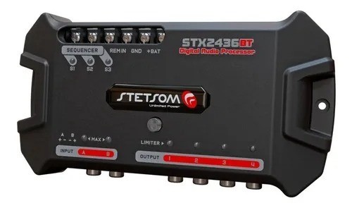 Stetsom STX2436 Digital Audio Processor 2 Channels 4 Way Bluetooth DSP Crossover