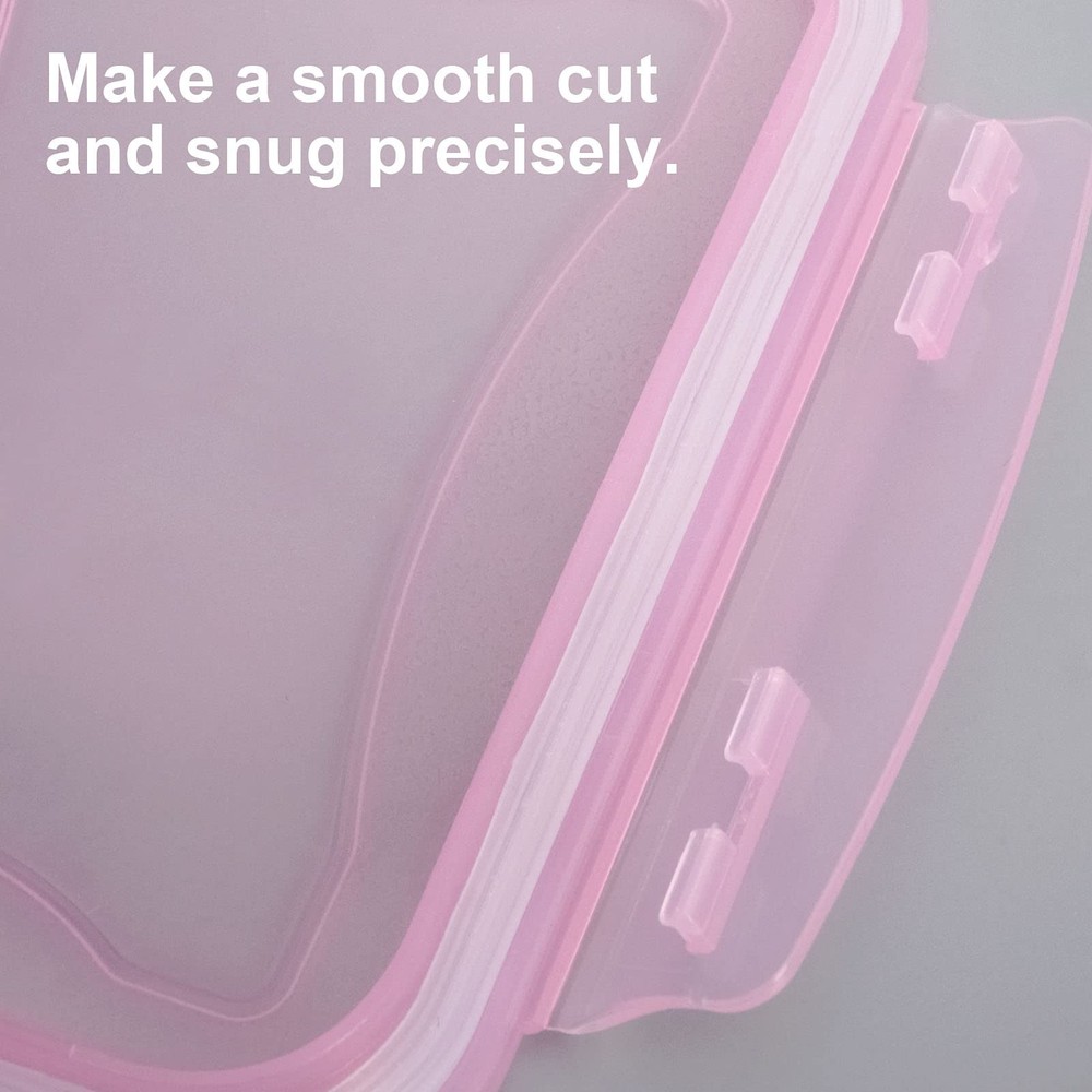 Gaskets Replacement for Glass Meal Prep Containers Universal Sealling Pink