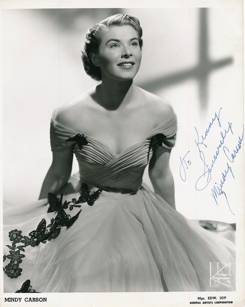 Mindy Carson - Signed Vintage B&W Photograph