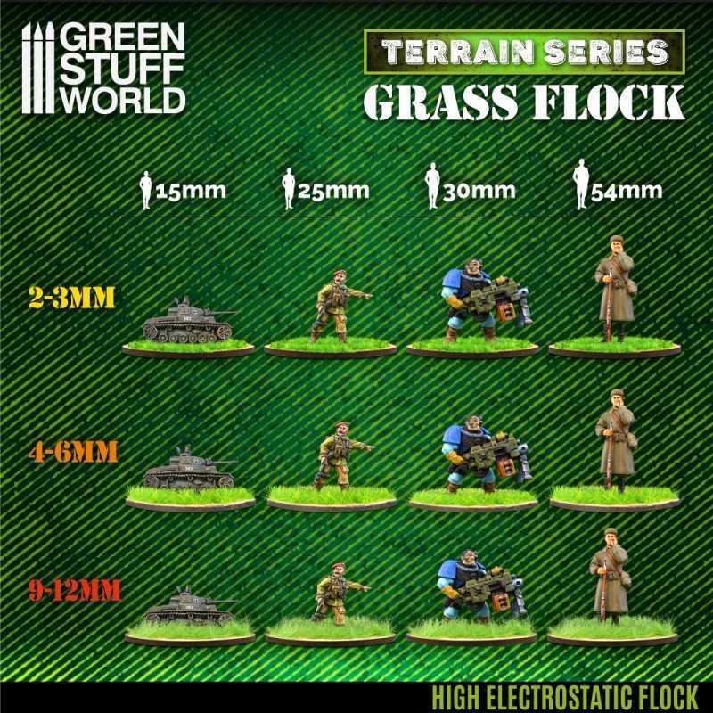 Green Stuff World 11149 Static Grass Flock 2-3mm 200ml - BURNT FIELDS