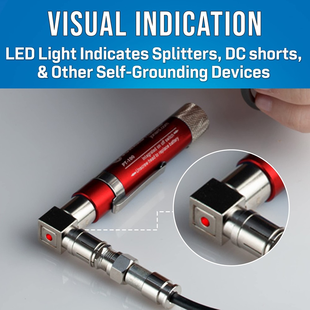 Jonard Tools PT-100 Coax Cable Wire Tracer Pocket Continuity Compact, Red