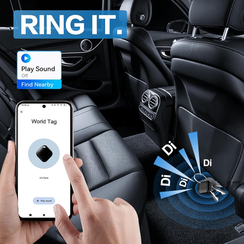 Air Tracker Tag for Android, Tags-4 Pack Luggage Tracker with 4 Case, Works via