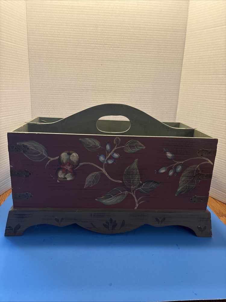 Tracy Porter--hand Painted Magazine Rack/caddy( Up)