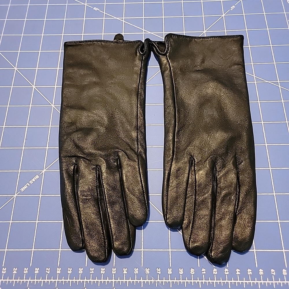 Women's Black Driving Gloves Size Lg Polyester