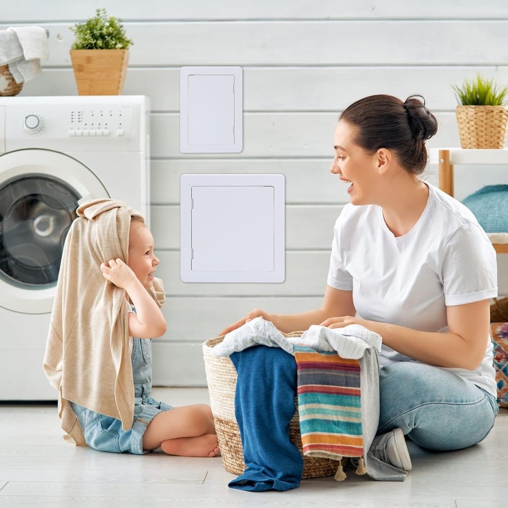 Plastic Access Panel 14x29 Inch for Drywall Ceiling Hinged Removable White