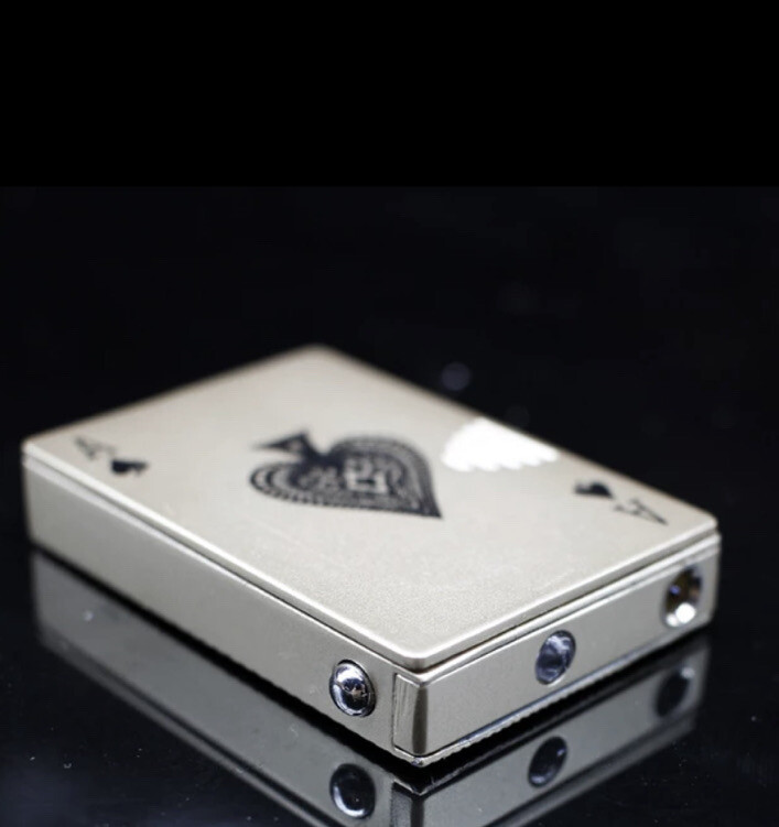 Creative Jet Torch Turbo Lighter Counterfeit Light Playing Cards Butane Lighter