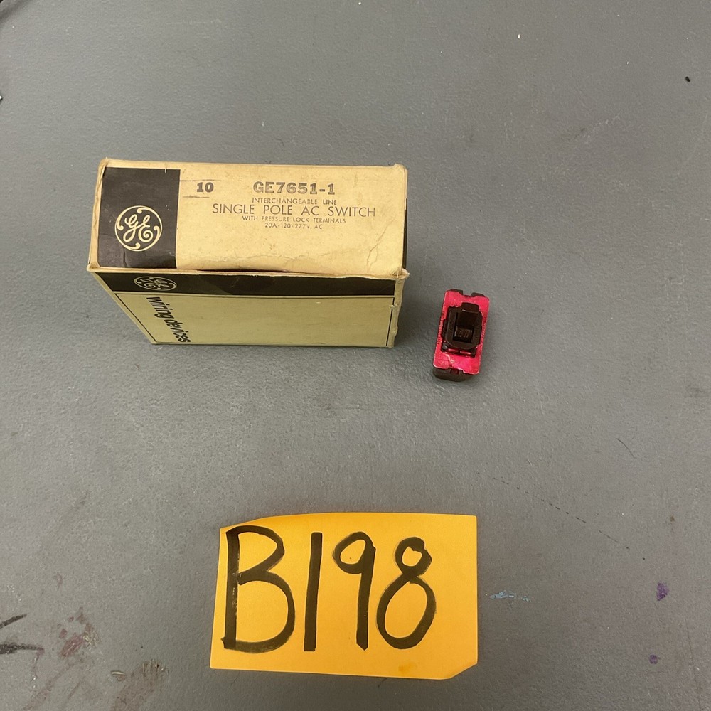 GE Single Pole Switch 20A,GE7651-1