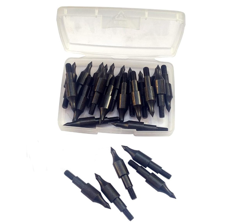 24 Archery Field Tips 100 Grain Screw-in Points for Compound Bow & Crossbow