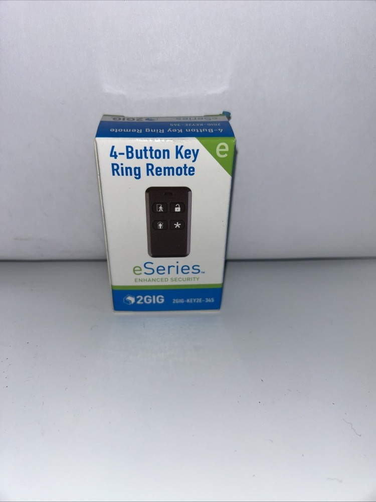 2GIG Encrypted Home Security 4‐Button Remote Keyfob 2GIG-KEY2-345