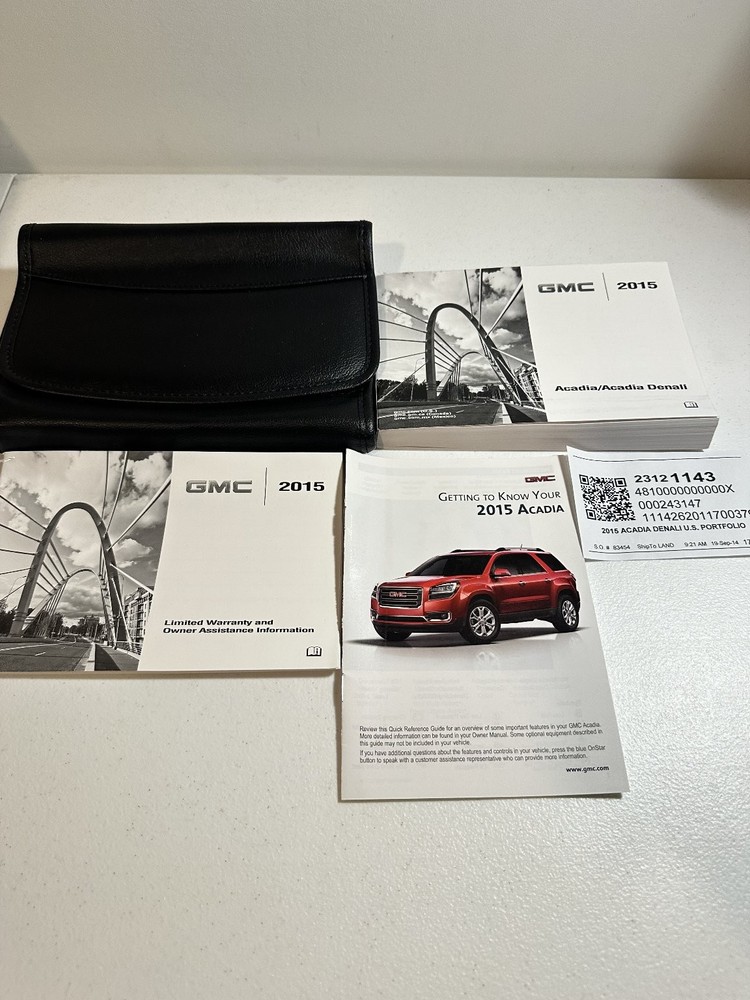2015 GMC Acadia Denali Owner's Manual Set