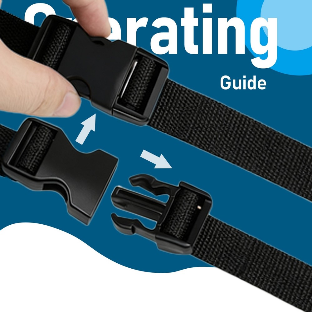 6 Set 1" Quick Side Release Plastic Buckles Clip Buckles for Nylon Webbing Strap