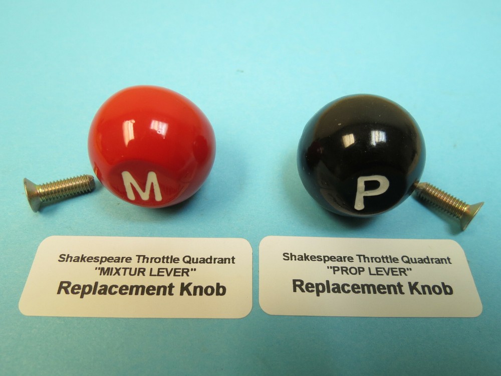 WWII Aircraft Shakespeare Throttle Quadrant Replacement Knobs AT-6 BT13 Stearman