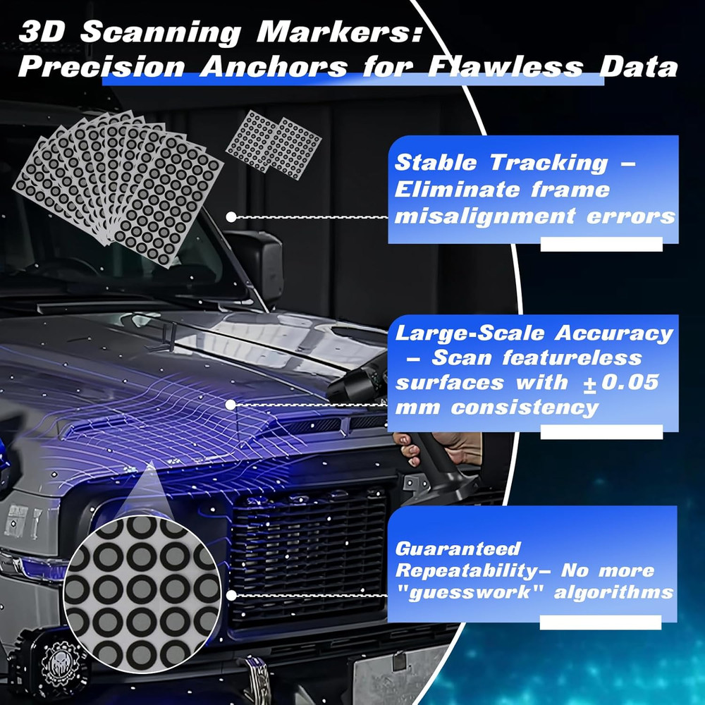 612 Pcs High Reflective 3D Scanning Markers for Enhanced Precision