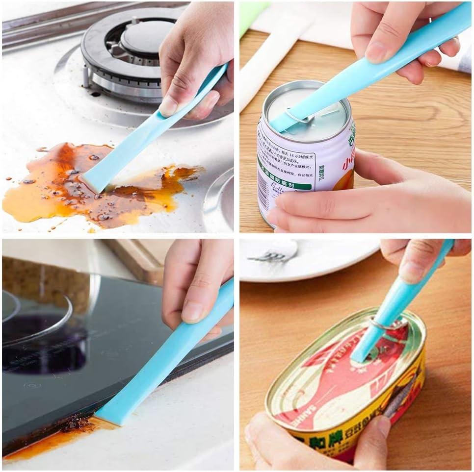 3 PCS Multipurpose Cleaning Scraper Tool - Non-Scratch Hard Plastic Sticker Scra