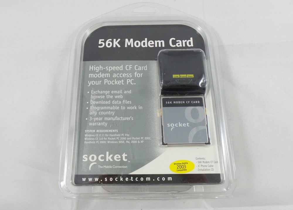 Socket Communications - 56K Modem CF Card (MO7007-501)