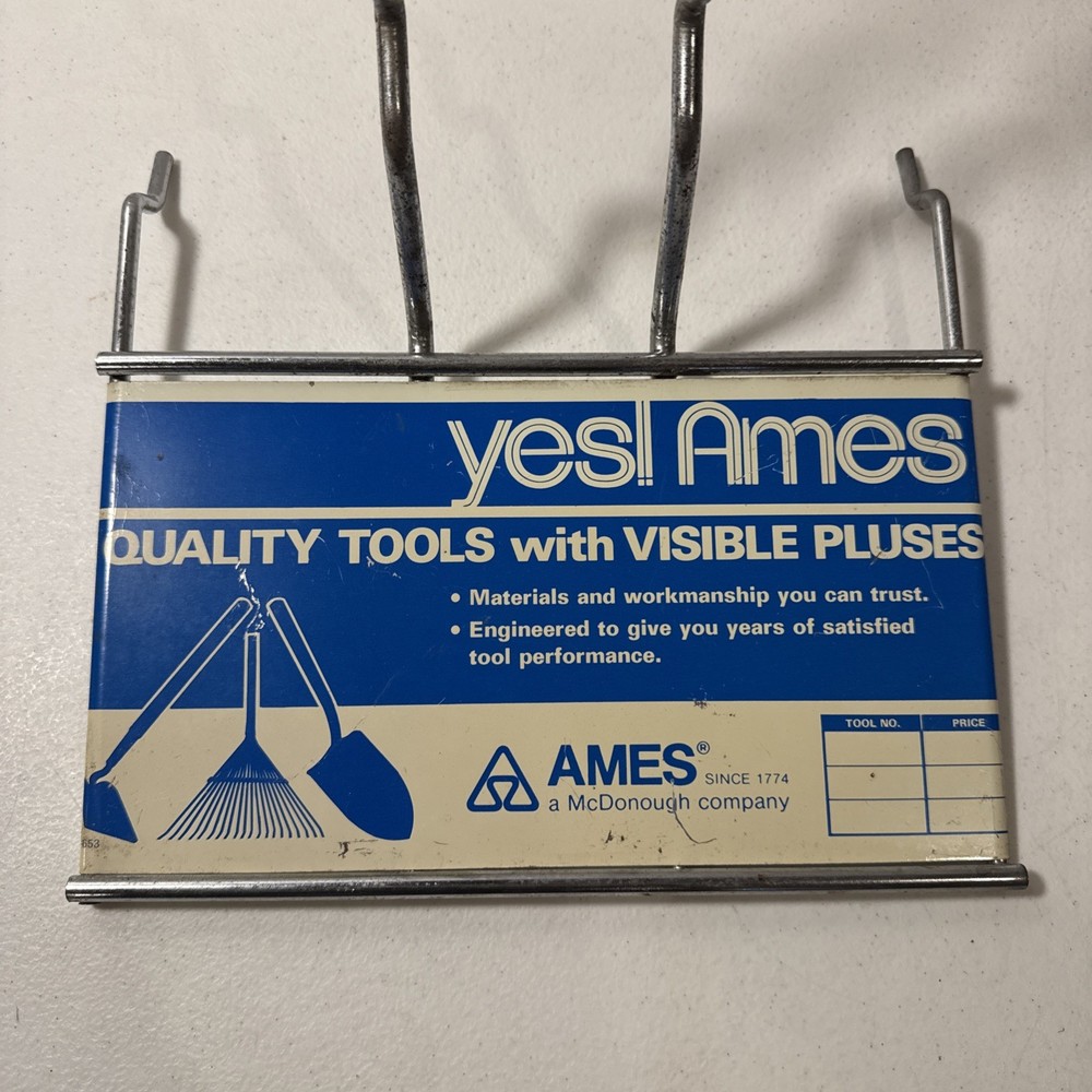 AMES Peg Board Tool Display Holder AMES Since 1774 McDonough Co. Tool Rack