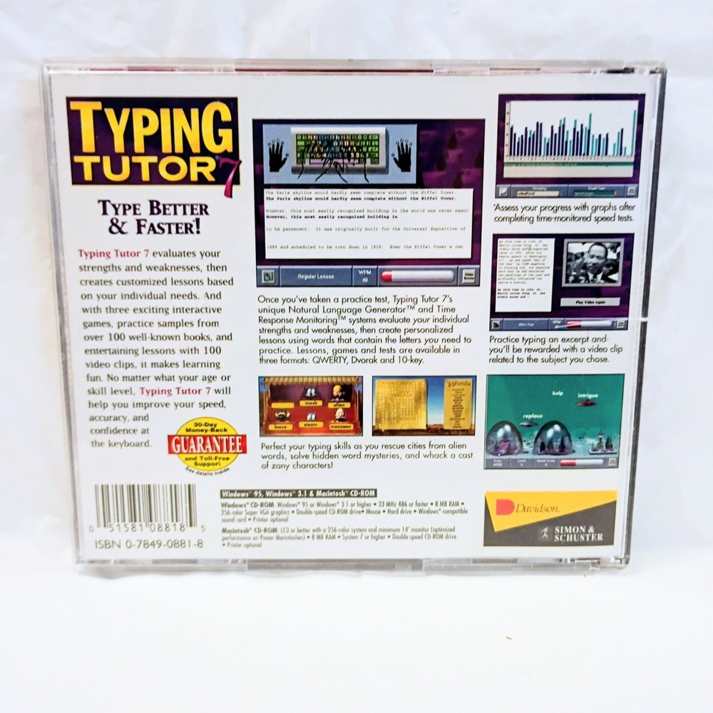 Typing Tutor Type Better & Faster! (PC CD-ROM, 1996)