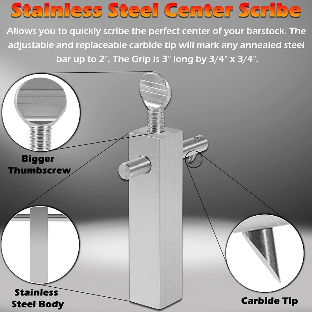 Knife Maker Center Scribe with Adjustable Carbide Tip For Knife Making Equipment