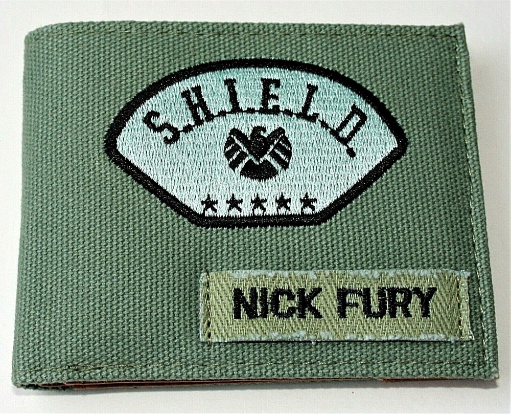 Marvel Comics Nick Fury SHIELD Cloth Wallet NEW NOS Tags Billfold