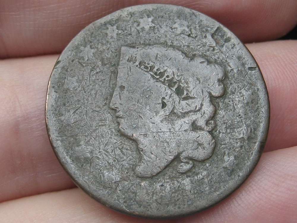1817 Matron Head Large Cent Penny- 13 Stars, Good Details