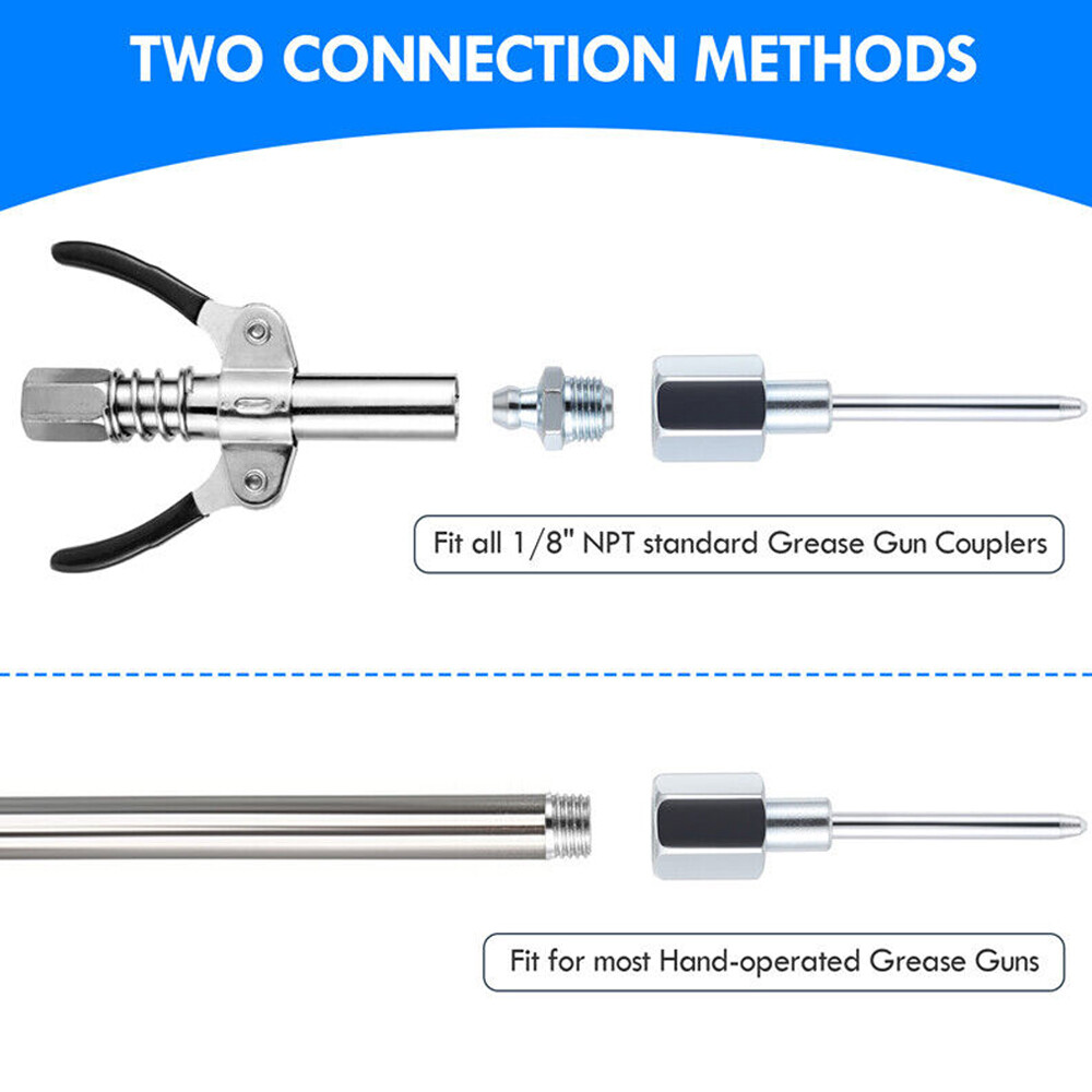 4-12PCS Grease Needles Grease Needle Nozzle With 1/8 Inch NPT Threads With-Tips
