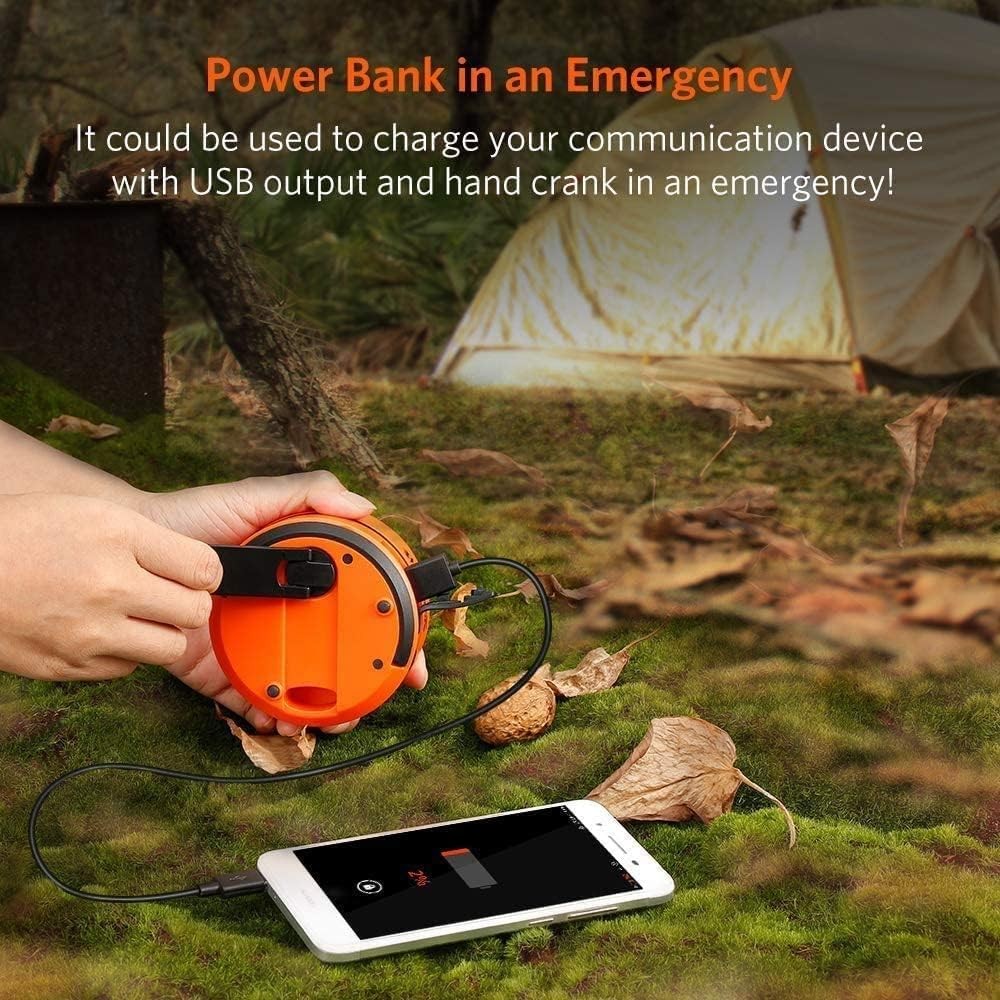 THORFIRE Collapsible LED Camping Lantern Rechargeable, Portable Hand Orange