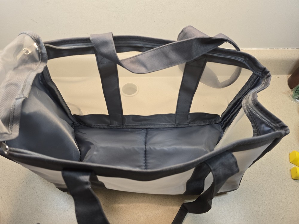 FurHaven Medium Durable Mesh Soft-Sided Pet Tote Carrier, Gray.