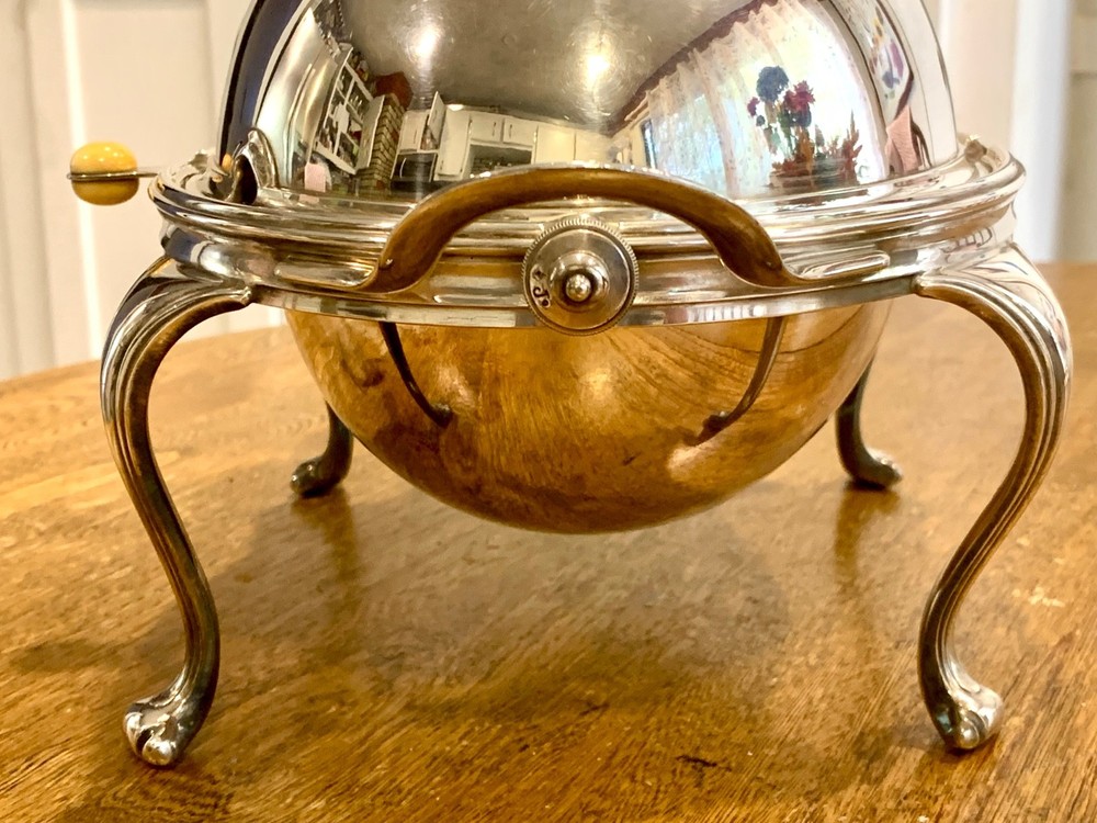 Goldsmiths & Silversmiths Silver-Plate Rotating Dome Server Regent Plate