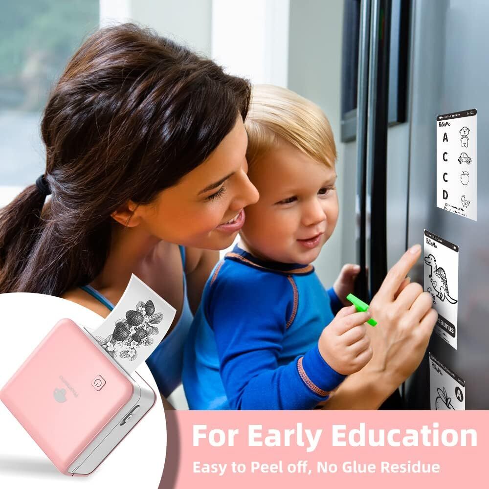 300DPI Mini Printer Pocket Portable Wireless Thermal Bluetooth Sticker Maker Lot