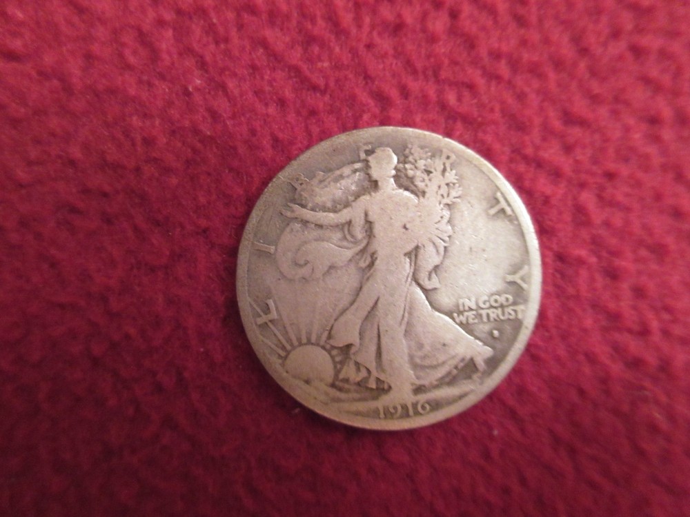 1916S Walking Liberty Half Dollar  Key Date!