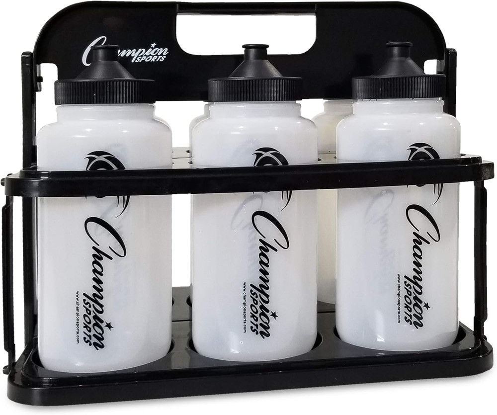 Plastic Water Bottle Set, Quart, Black