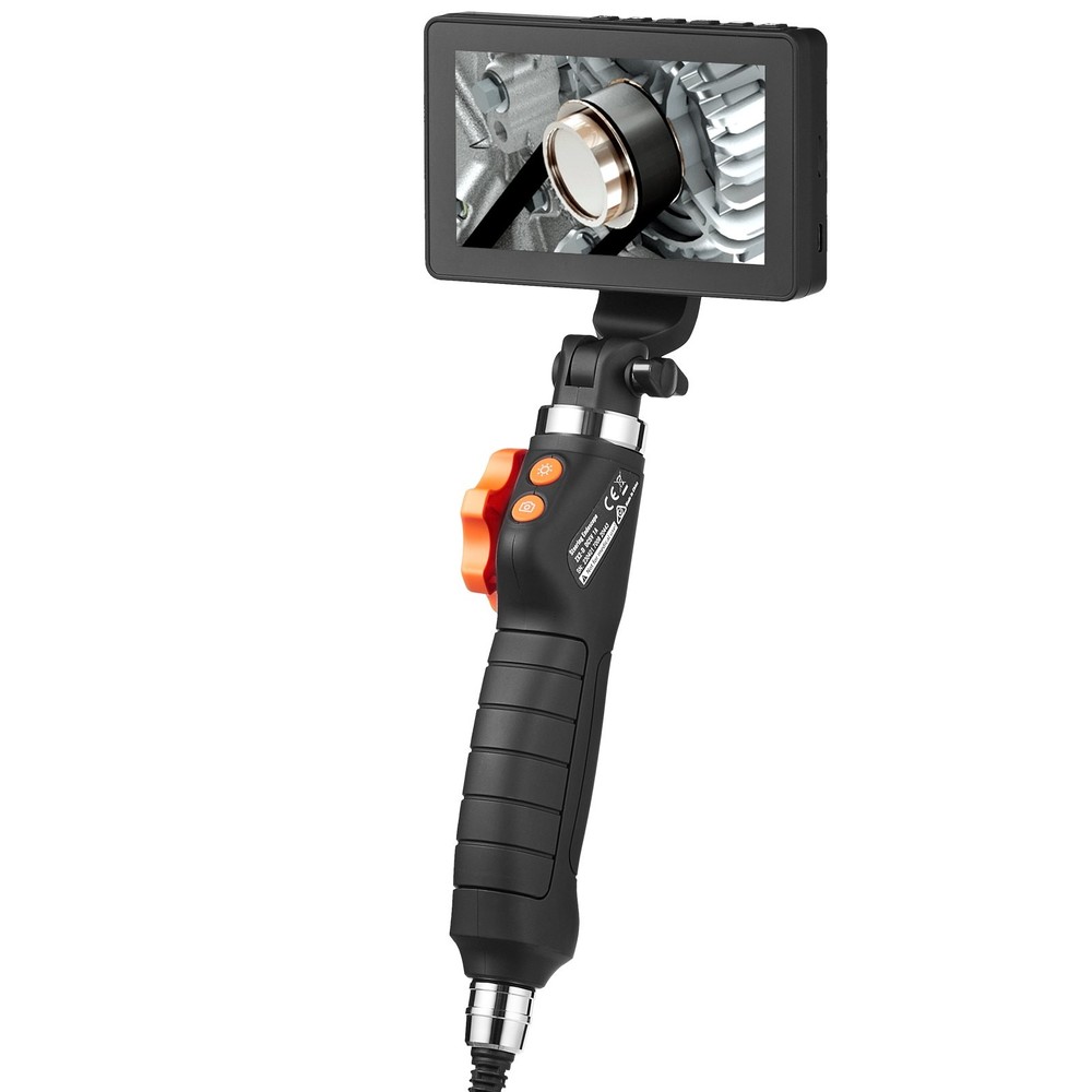 Two-Way Articulating Borescope Light Inspection Camera 0.25" Lens 5" IPS H