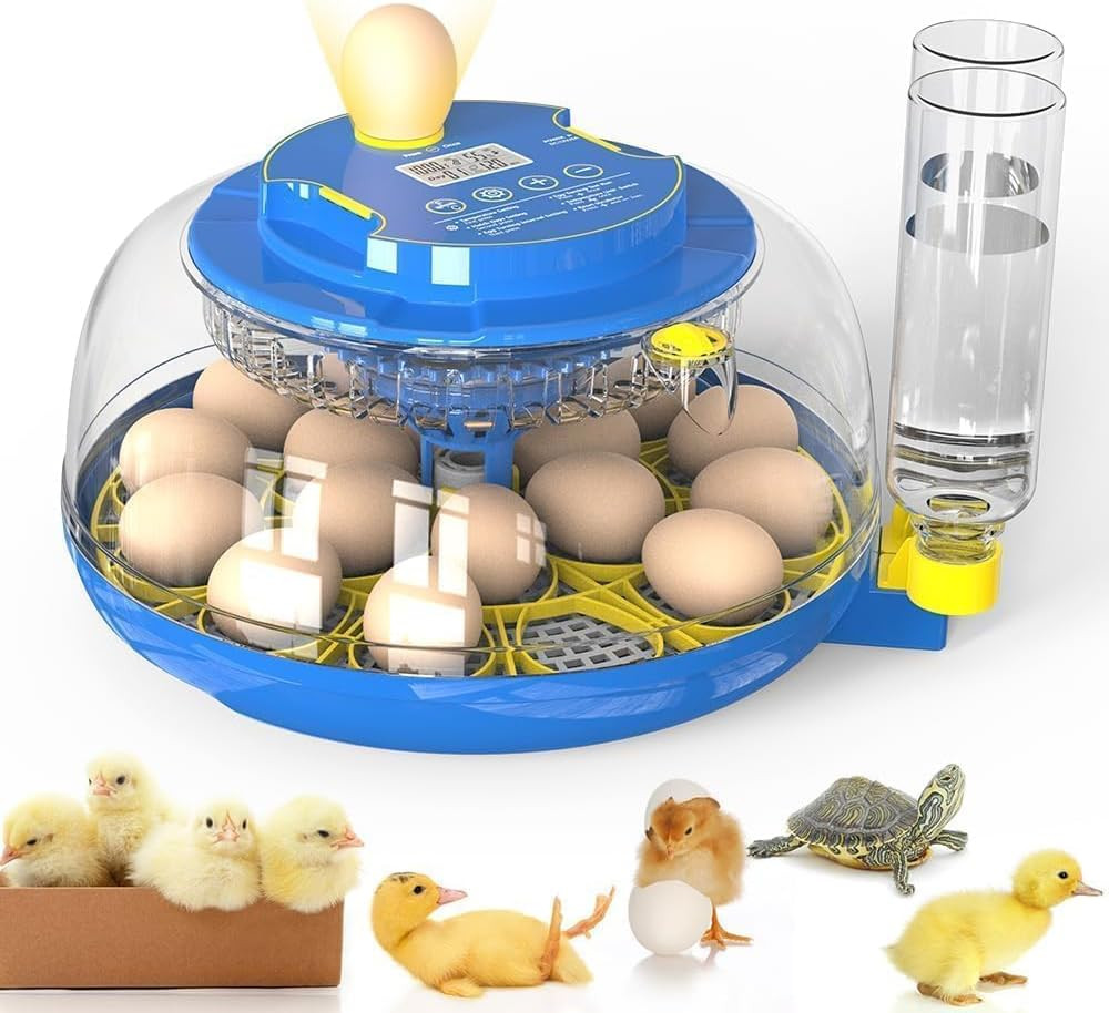 Advanced 18-Egg Incubator for Hobbyists, Dual-Size Egg Trays, Multi-Level Adapti