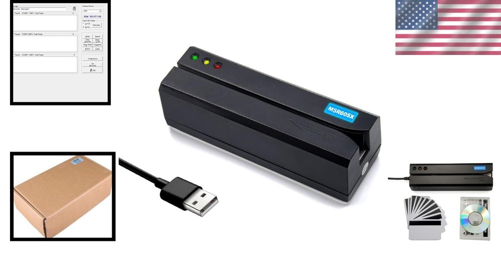 USB Card Reader Writer Encoder - 3 Tracks