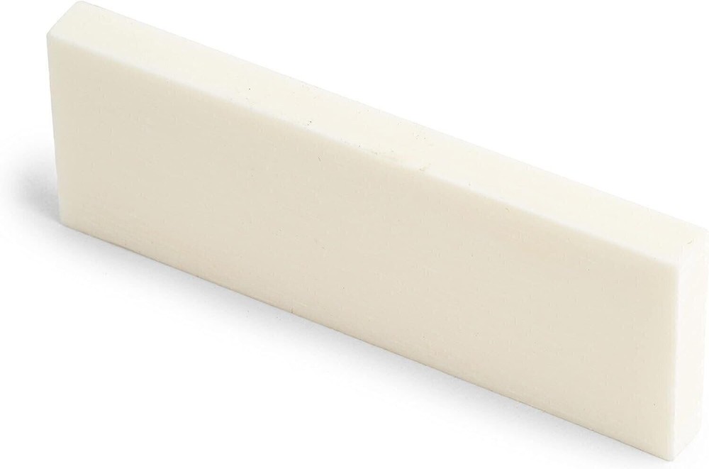 StewMac Bleached White Bone Nut Blank for Dobro