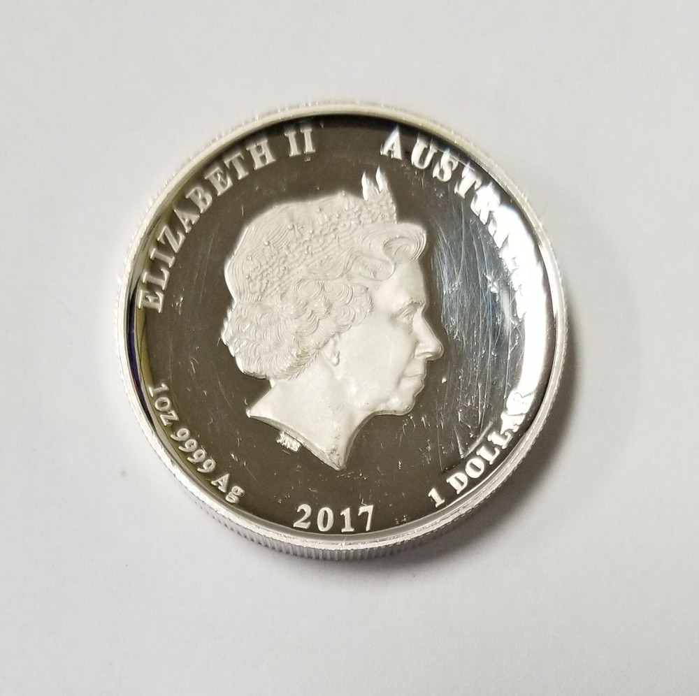 2017 AUSTRALIA 1 OZ SILVER DRAGON & PHOENIX SILVER