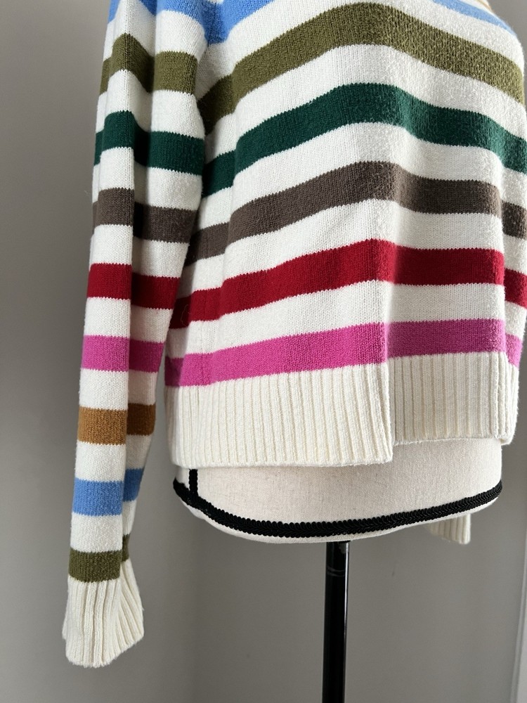 GAP Crewneck Happy Striped Sweater Size Medium EUC
