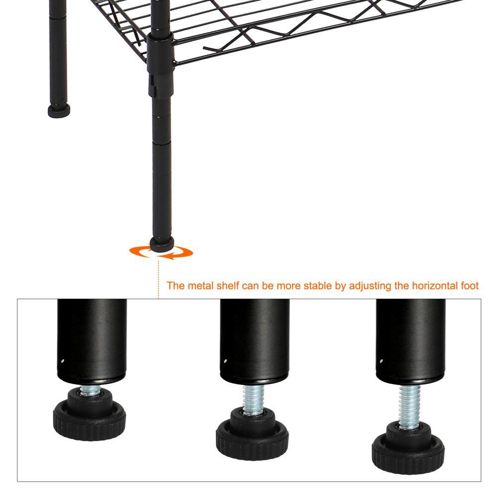 Wire Shelving 5 Tier Storage Rack Shelf Shelves Unit Kitchen Organizer Holders