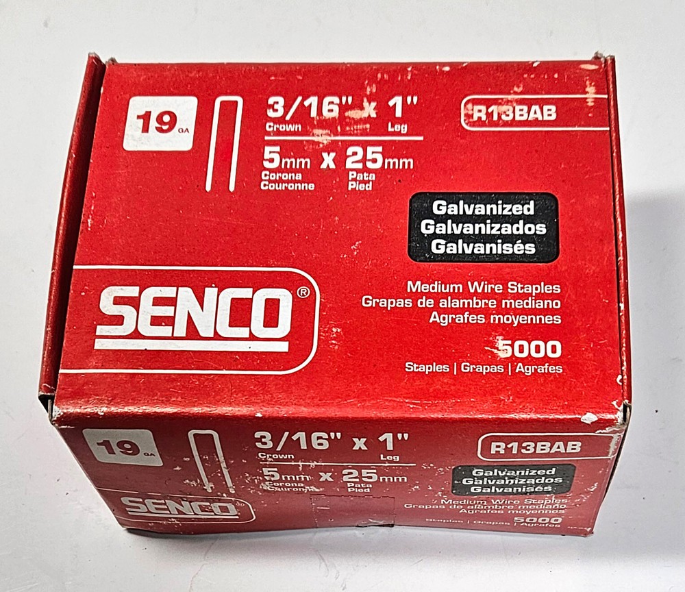 Senco R13BAB 5000 pack 1" x 3/16" Flooring Staples