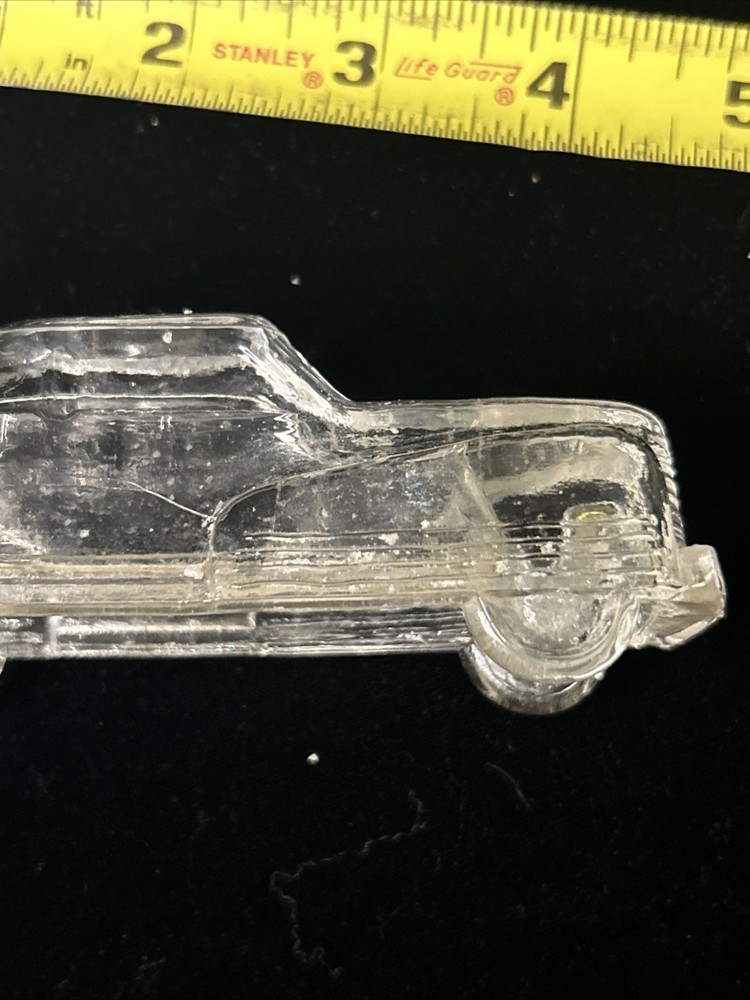 EARLY ANTIQUE GLASS CANDY FIGURAL CONTAINER 4.5”